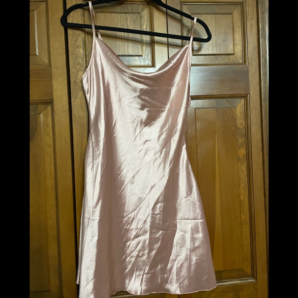 Pink satin/ silk dress - Picture 1 of 1